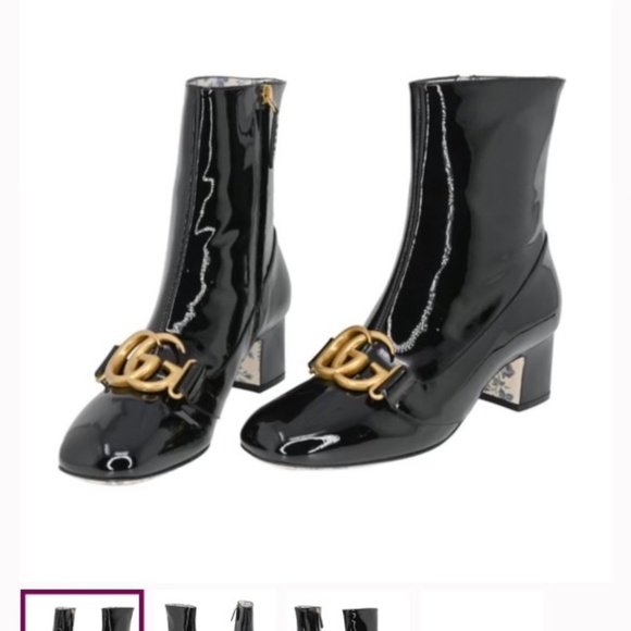 Gucci Patent leather ankle boot with Double G (PERMANENT COLLECTION) - Picture 8 of 8